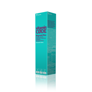 Yasenka Vitamin Code Magnesium Plus supplement for muscle support, energy production, and reducing fatigue and cramps.