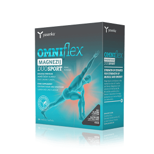 Omniflex Magnesium Duo Sport supplement for enhanced athletic performance and muscle recovery, featuring a unique blend of magnesium and electrolytes, available for purchase in Ireland at Yasenka.ie